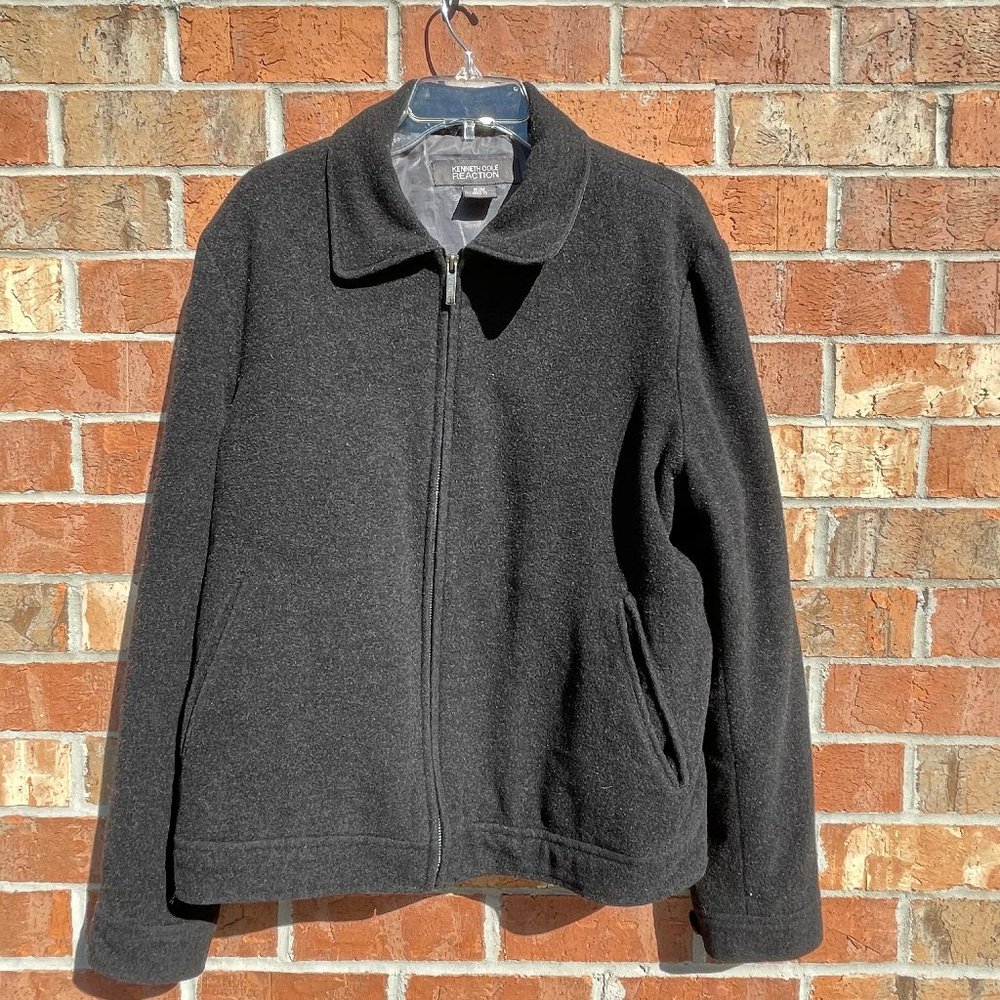 Kenneth Cole Reaction Size Medium Coat Black Gray